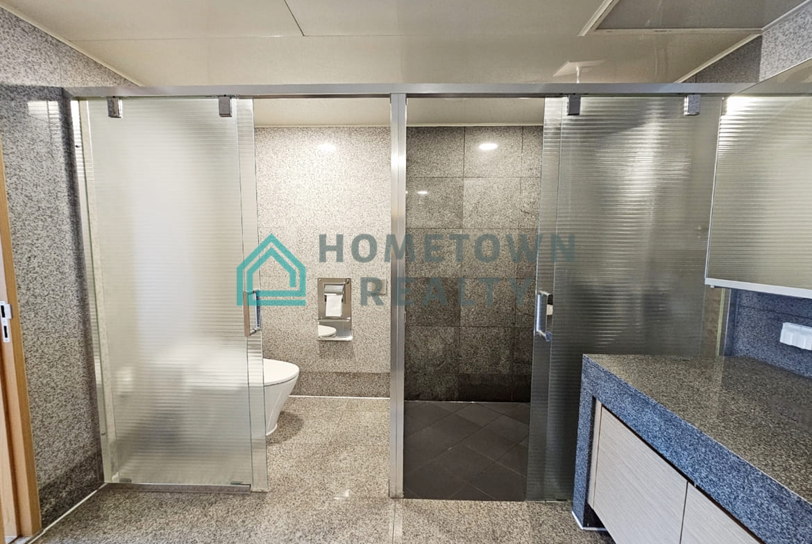 Shower and toilet